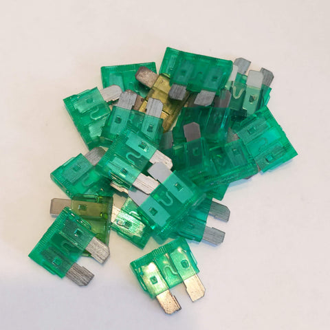 ATO 30A (Green) Fuses, Lot of 23