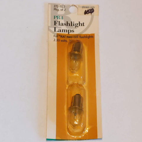 Radio Shack PR4 Flashlight Bulbs (QTY: 2)