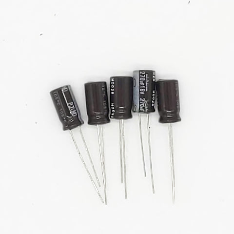 Nichicon 270uf, 16V Capacitors (Qty: 5)