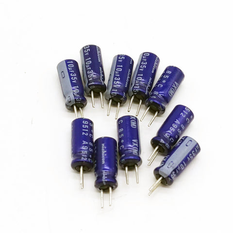 Nichicon Capacitors 10uf, 35V, Quantity: 10