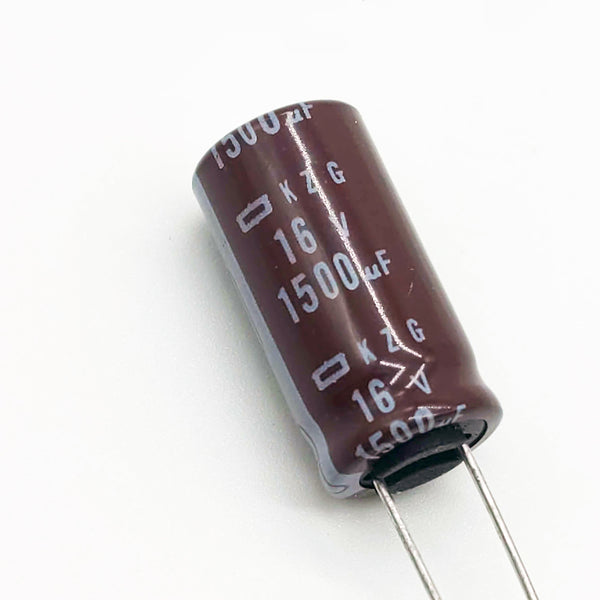 Nippon KZG 1500uf, 16V Radial Electrolytic Capacitors, Quantity: 10, USA Shipper