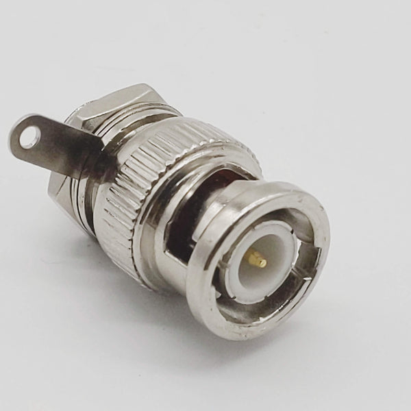 BNC Male Panel Mount Connector, Gold Contacts, USA Shipper