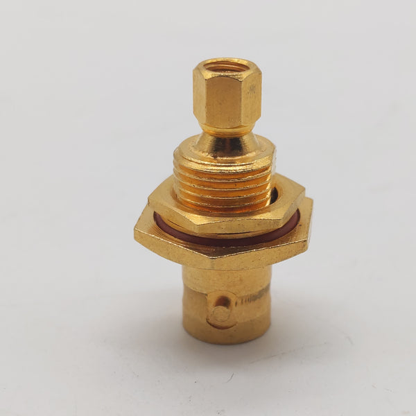 Sealectro 50-077-6801 Gold BNC-F To SMC-F Adapter, Panel Mount