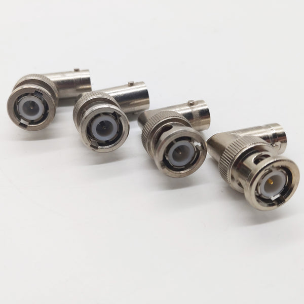 BNC Male To Female Right Angle Adapter, UG-306A/U, Lot of 4