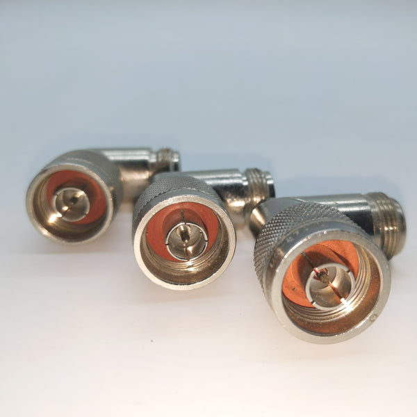 N-Male To N-Female Right Angle RF Adapter, Lot Of 3