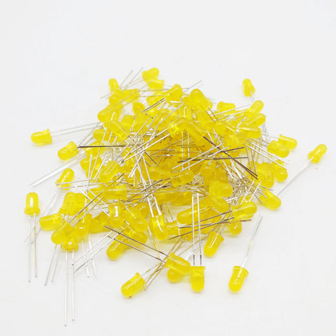 123 Yellow LEDS, 5MM Diameter