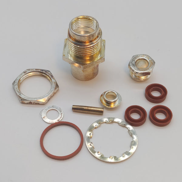 Kings 91836 UG-704A/U USA-Made Type C Female RF Bulkhead Connector