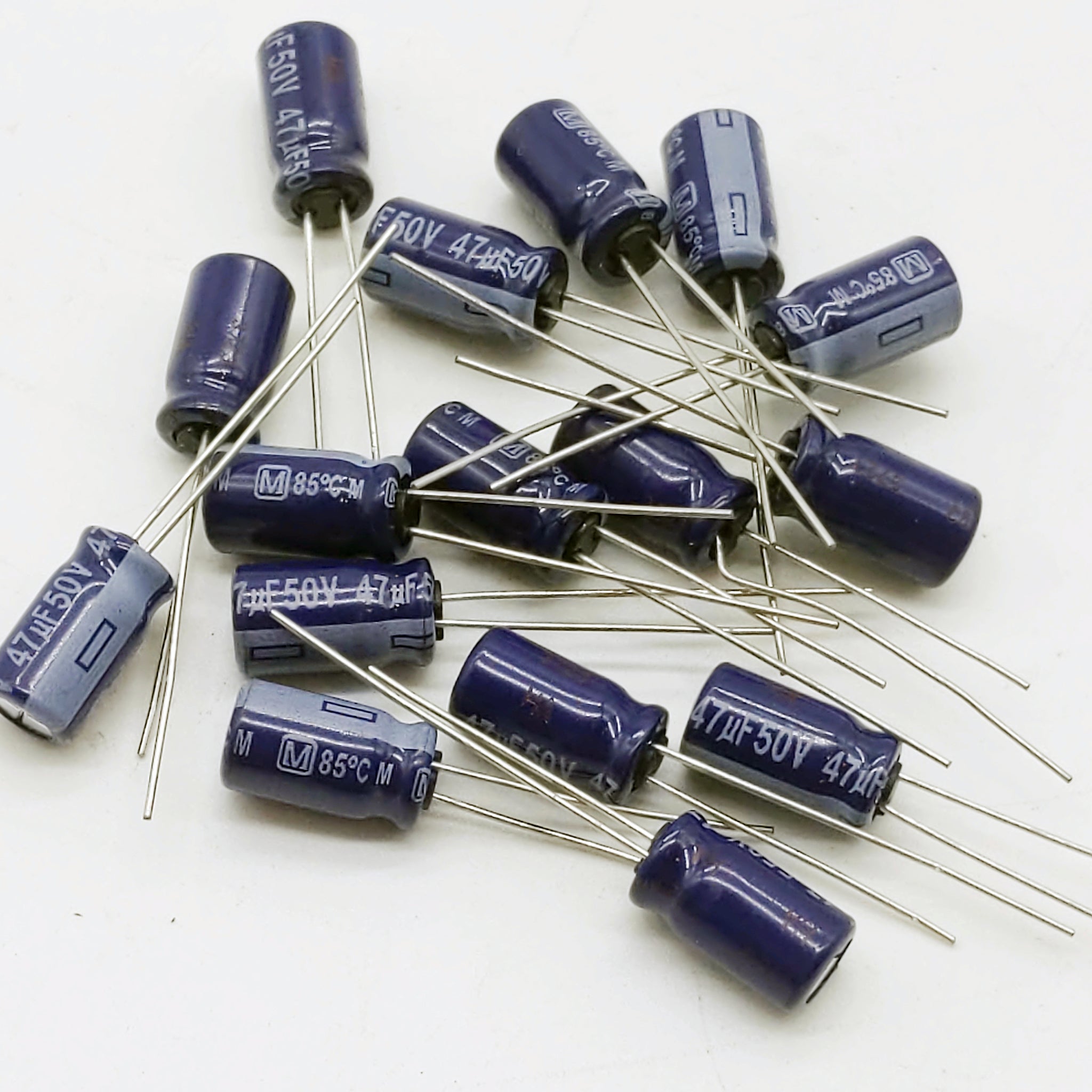 50V, 47uf Capacitors, 20%, Radial, Lot Of 16