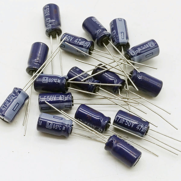 50V, 47uf Capacitors, 20%, Radial, Lot Of 16