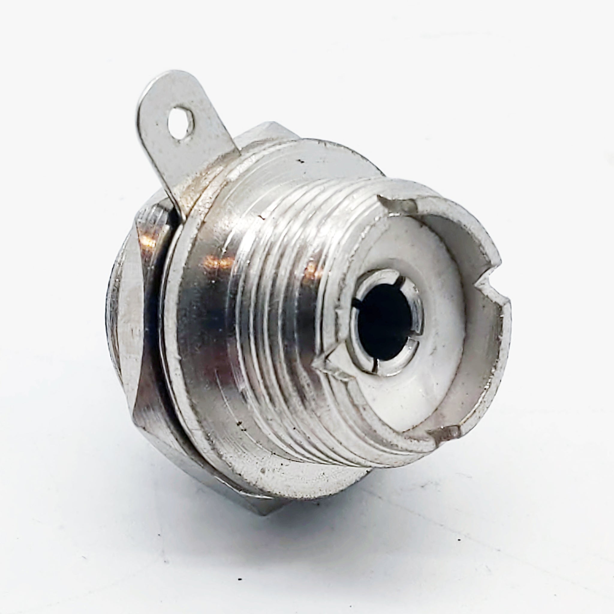 SO-239 (UHF Female) Connector, Round Hole Panel/Chassis Mount