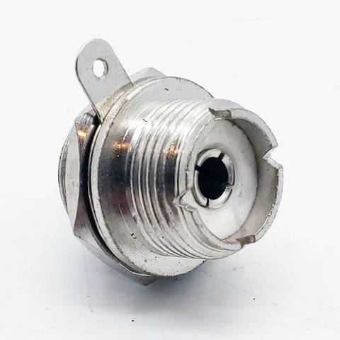 SO-239 (UHF Female) Connector, Round Hole Panel/Chassis Mount