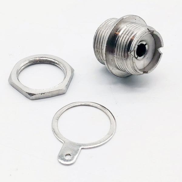 SO-239 (UHF Female) Connector, Round Hole Panel/Chassis Mount