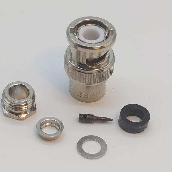 USA-Made BNC-Male Cable End Connector, UG-88/U