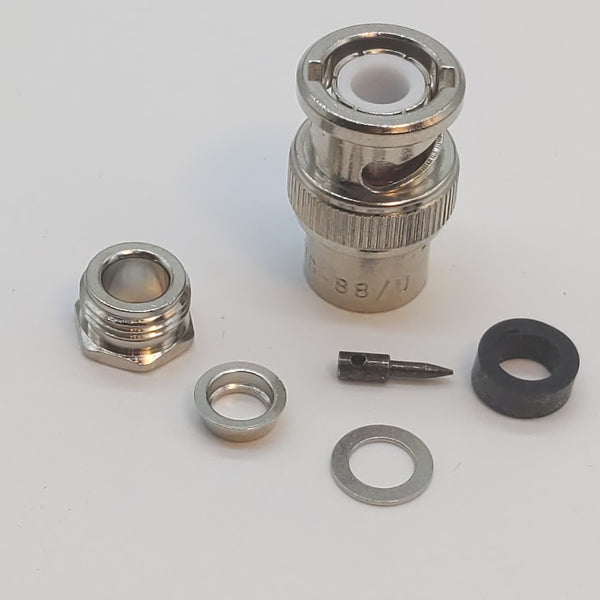 USA-Made BNC-Male Cable End Connector, UG-88/U