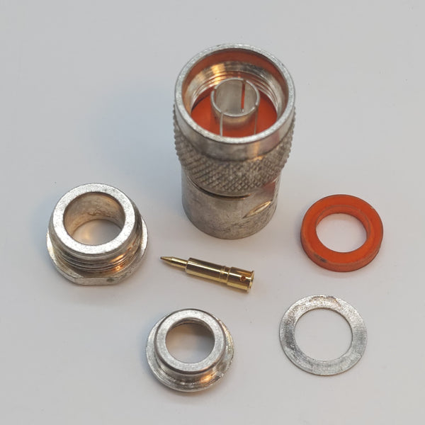 RFN-1002-1SI Type N Male Silver Cable End For LMR-400, RG-8 Coax, USA Made