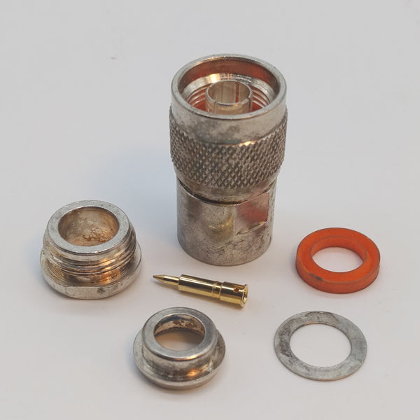 RFN-1002-1SI Type N Male Silver Cable End For LMR-400, RG-8 Coax, USA Made