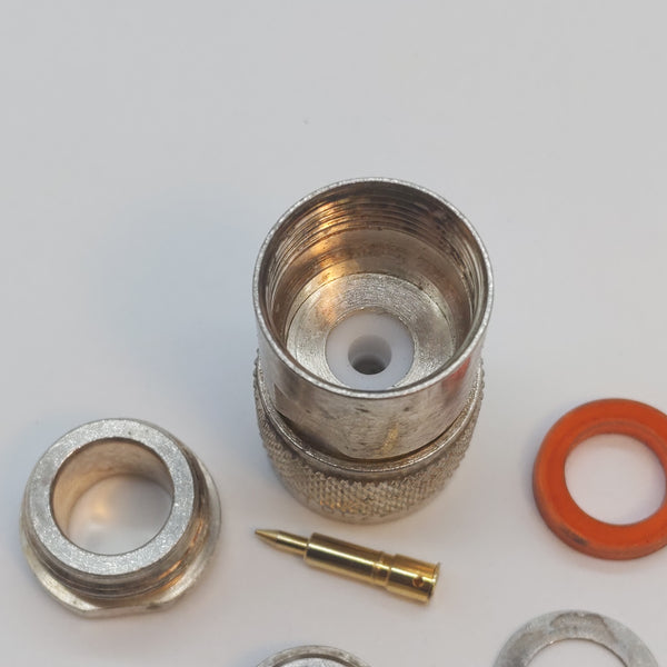 RFN-1002-1SI Type N Male Silver Cable End For LMR-400, RG-8 Coax, USA Made
