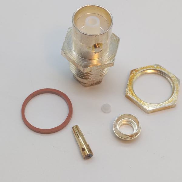 Kings 91836 UG-631/U Type C Female Bulkhead Connector, Silver, USA