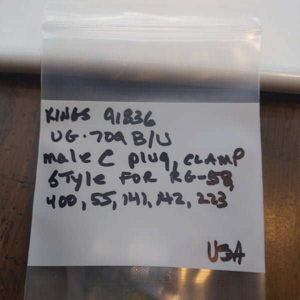 Kings UG-709B/U USA Type C Male Straight Plug, Made In USA