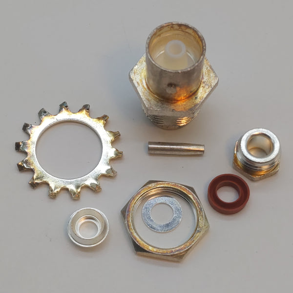 Gremar UG-704A/U Type C Female Bulkhead (Panel-Mount) Connector, Silver