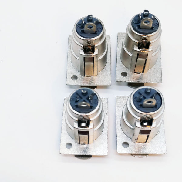 3 Pin XLR Panel Mount Jack, QTY: 4