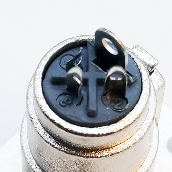3 Pin XLR Panel Mount Jack, QTY: 4