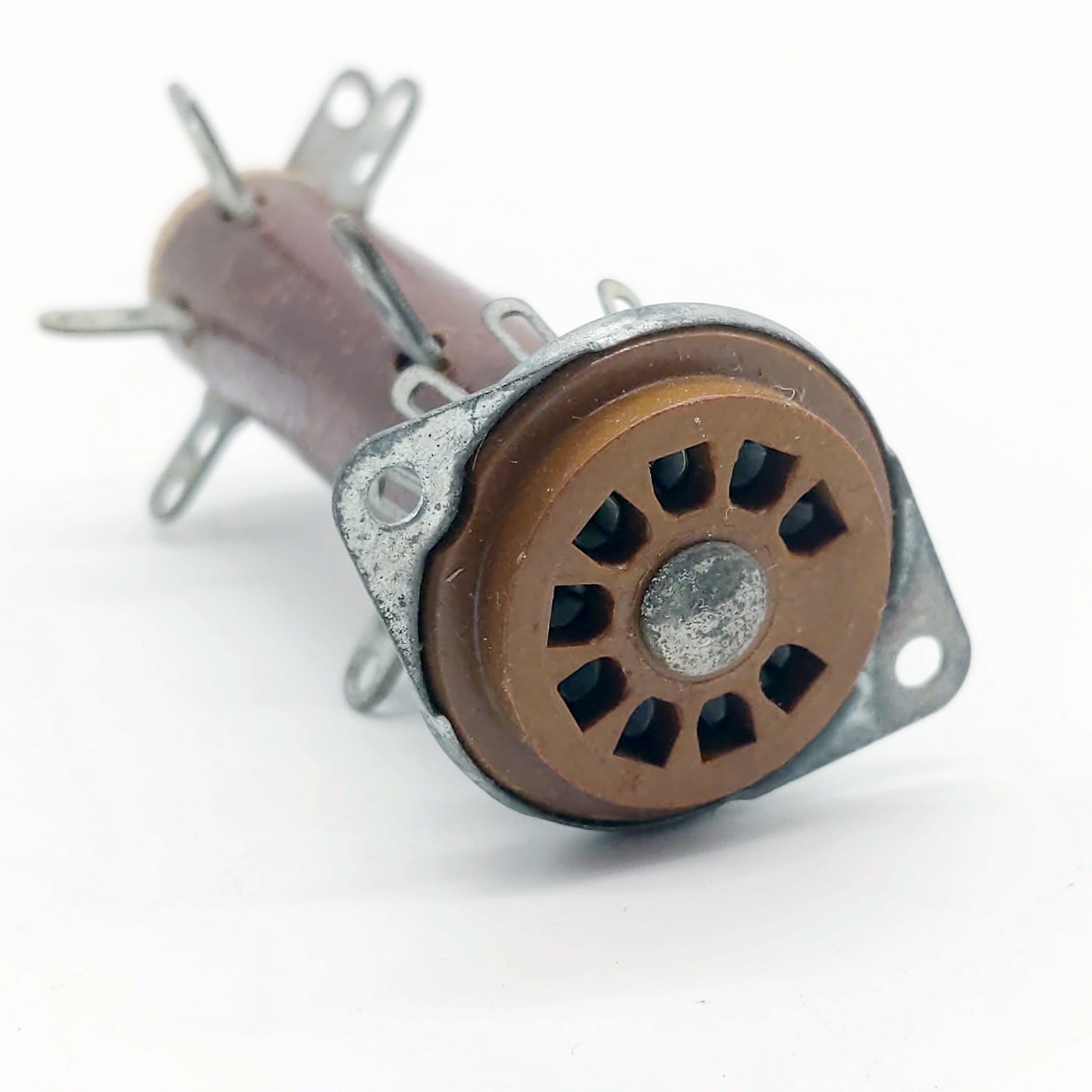 Cinch 9 Pin Turret Tube Socket, NOS