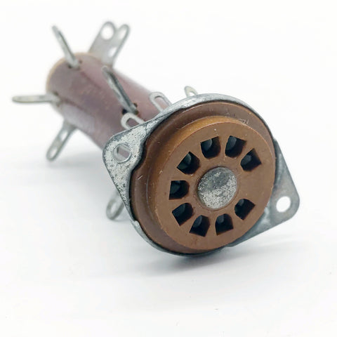 Cinch 9 Pin Turret Tube Socket, NOS