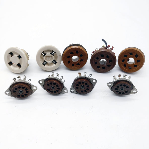 Used Vacuum Tube Socket, Qty: 17, See Photos