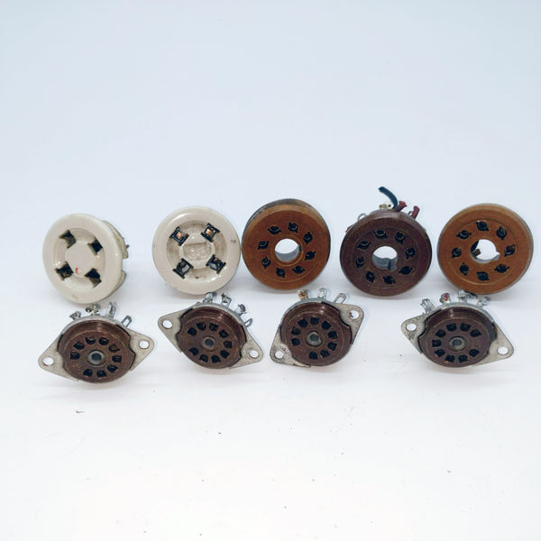 Used Vacuum Tube Socket, Qty: 17, See Photos