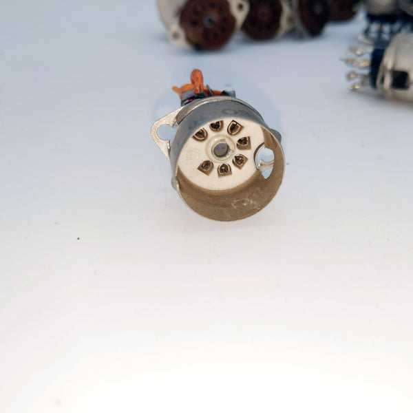 Used Vacuum Tube Socket, Qty: 17, See Photos