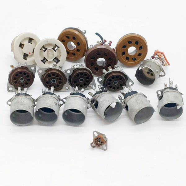 Used Vacuum Tube Socket, Qty: 17, See Photos