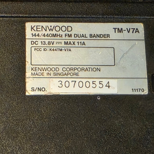 Kenwood TM-V7A Dual Band Radio, For Parts Or Repair Only