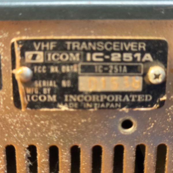 Icom IC-251A  2 Meter (144 MHz) Transceiver, With Mic And Power Cord