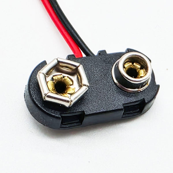 Two 9V Battery Clips (IMPROVED) With 6" Pigtail/Lead, USA Shipper, Durable End