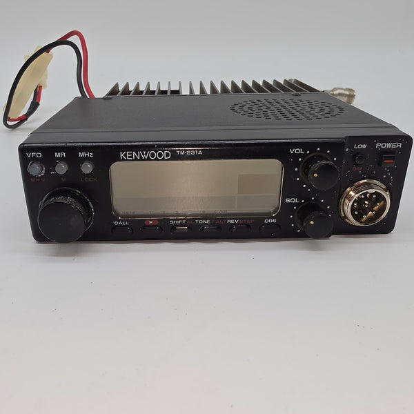 Kenwood TM-231A 2M Mobile Transceiver, With Mic, Good, VIDEO
