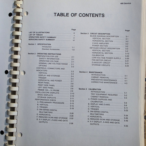 Tektronix 466 Oscilloscope Service Manual, For SN B200000 And Up