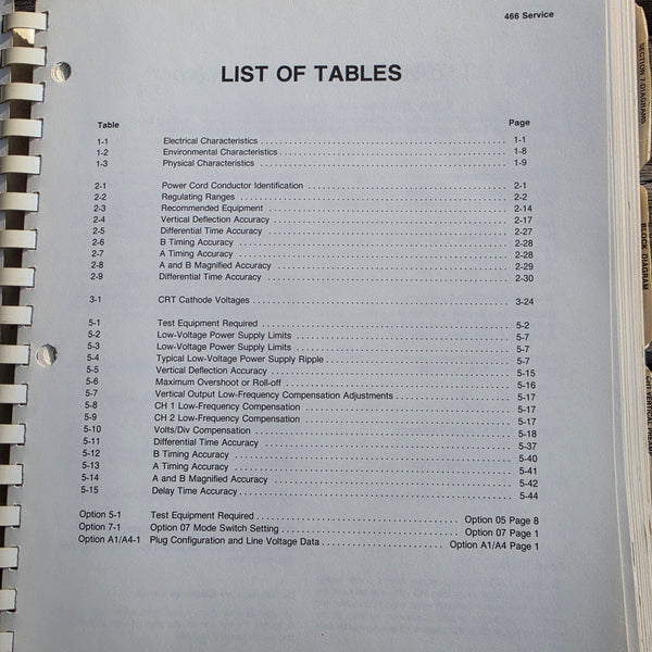 Tektronix 466 Oscilloscope Service Manual, For SN B200000 And Up