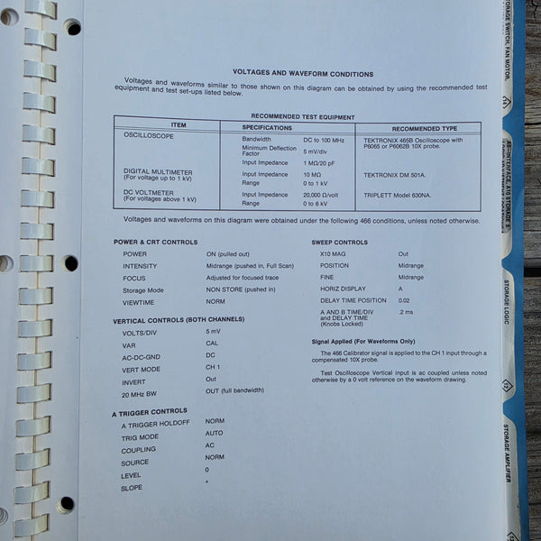 Tektronix 466 Oscilloscope Service Manual, For SN B200000 And Up