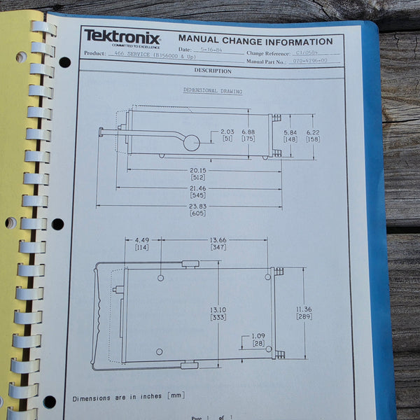 Tektronix 466 Oscilloscope Service Manual, For SN B200000 And Up