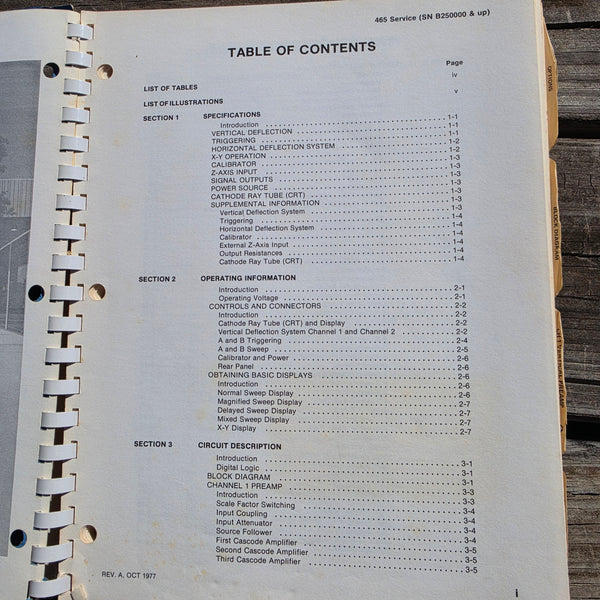 Tektronic 465 Oscilloscope (SN B25000 and Up) Service Manual