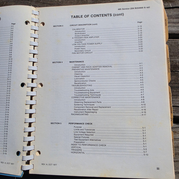 Tektronic 465 Oscilloscope (SN B25000 and Up) Service Manual