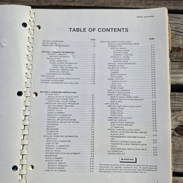 Tektronix 7904A Oscilloscope Instruction Manual, 070-4593-00