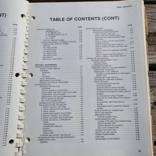 Tektronix 7904A Oscilloscope Instruction Manual, 070-4593-00