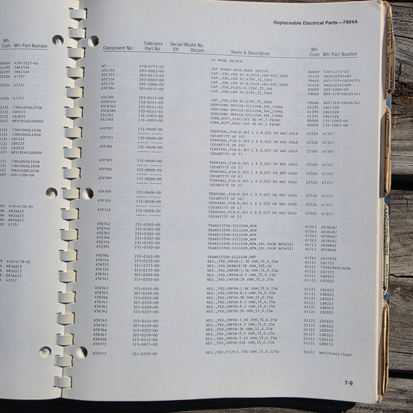 Tektronix 7904A Oscilloscope Instruction Manual, 070-4593-00