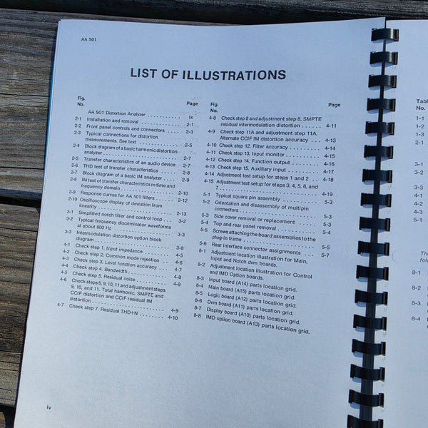 Tektronix AA501 Distortion Analyzer Instruction Manual, Clean