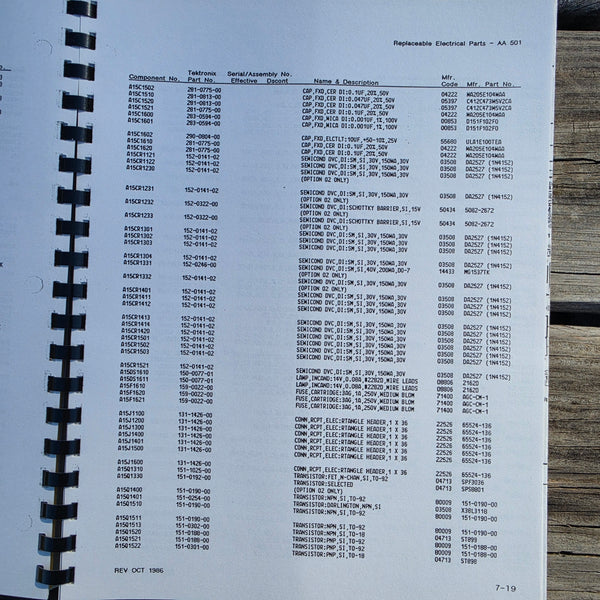 Tektronix AA501 Distortion Analyzer Instruction Manual, Clean