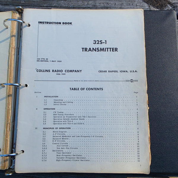 Collins Manuals For KWM-2, 516F2, 32S-1, 32S-3, Much Loved And Much Used