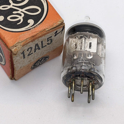 1964 GE 12AL5 Tube,  Hickok Tested Good (2 Tests)