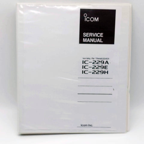 Icom IC-229 A/E/H Service Manual, 1990, Heavy Three-Ring Binder
